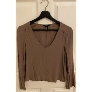 Brown long sleeve top | Forever 21 | Never Worn ✨